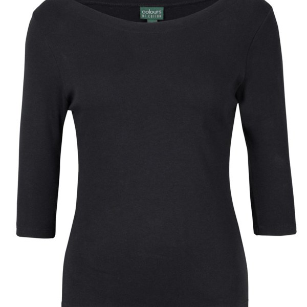 C of C Ladies 3/4 Sleeve Boat Neck Tee Thumbnail