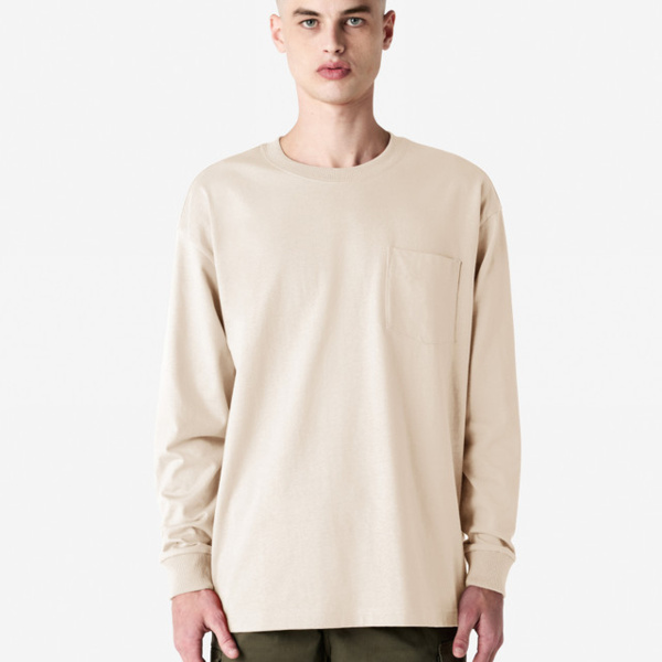 Super Heavyweight Oversized Long Sleeve T-Shirt with Pocket Thumbnail