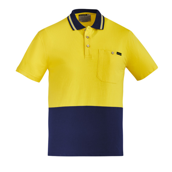 Mens Hi Vis Cotton Short Sleeve Polo Thumbnail