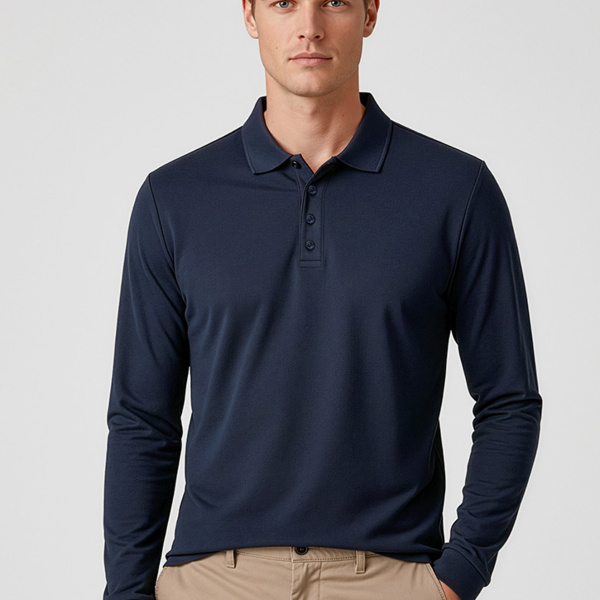  Action Mens Long Sleeve Polo Thumbnail