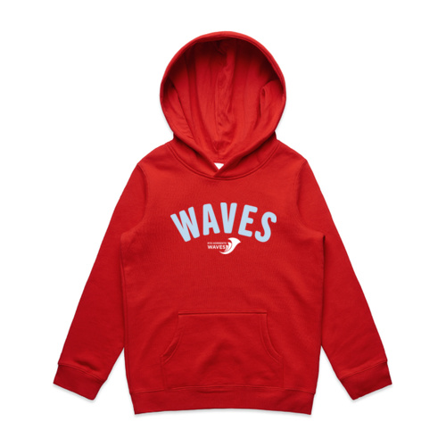Waves Youth Hoodie ~ Red Thumbnail
