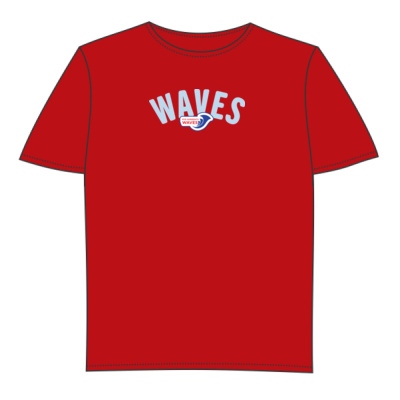 Waves Red Tee Thumbnail